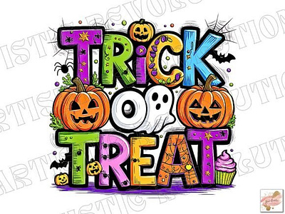 Trick or Treat Halloween Ghost Pumpkin 3d animation app branding design graphic design illustration logo motion graphics typography ui ux vector