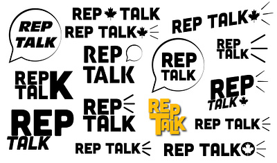 Rep Talk Logo Ideation branding graphic design illustrator logo