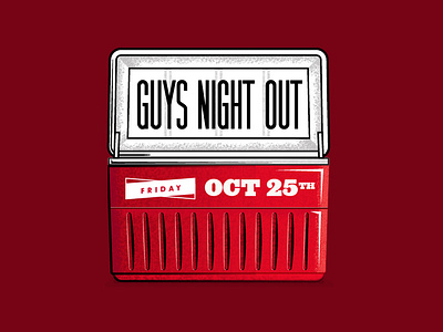 Guy's Night Illustration design graphic design halftone hand made ill illustration illustrator vector