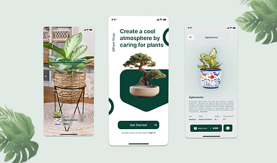 Plant Shop figma kit mobile plant shop ui design