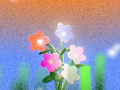 Missing Spring Vibes 🌸 2d adobe bloom design flat flower gradient grain graphic design illustration motion noise rig rubberhose spring sunny vector