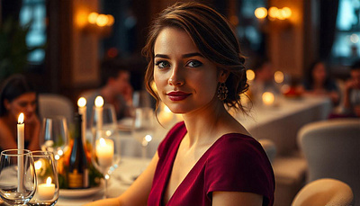 Dressed to Impress | An Elegant Evening | tracingflock actress artificial intelligence beautiful woman blonde dinner freepik girl photography glamour party photography portrait photography restaurant tracingflock woman young woman