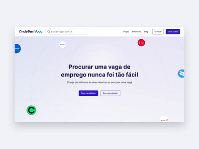 Web Design for HR Tech - OndeTemVaga freelancer hr tech interaction design landing page motion product design startup ui design ux design uxui design webdesign webflow website