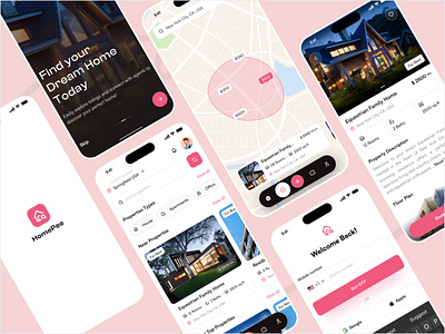 Real Estate Mobile App app design appdesign booking app booking mobile app design find home homeapp interior listing mobile app design mobile ui design mobileapp mobileui property real estate realestate realty searchapp user interface userexperience