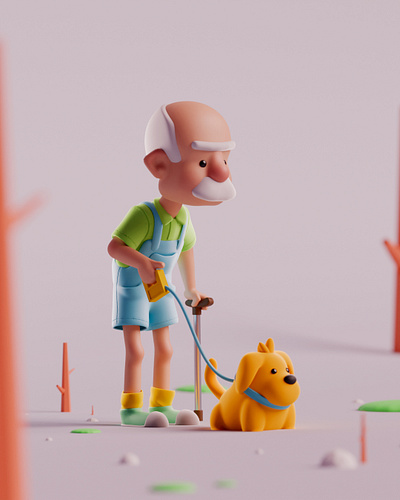 George and Ollie 3d 3d model character character design