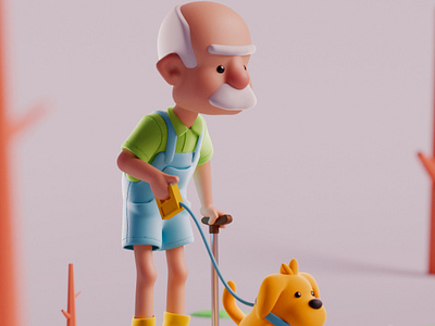 George and Ollie 3d 3d model character character design