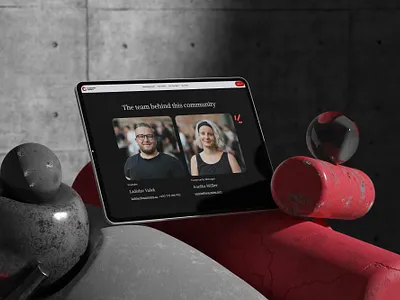 Czech Community Builders – Minimal design website for Wix alike font clean community website minimal red brand color satoshi font ux wix