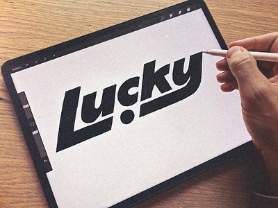 Lucky bold branding calligraphy casino crypto custom flow identity lettering logo logotype lucky modern process script standout strong type unique version