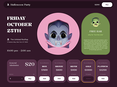 Halloween Event Site design event design ui ui design web design