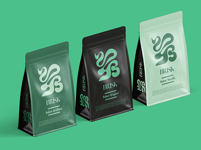 Brisk Coffee branding design graphic design logo typography