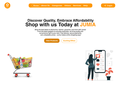 Jumia Homepage design branding design figma graphic design product design ui