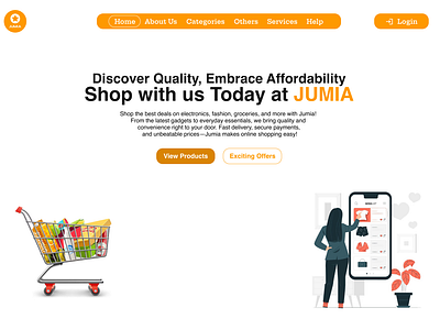 Jumia Homepage design branding design figma graphic design product design ui