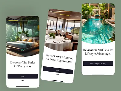 Luxury hotel Walkthrough (Ongoing project) 2024 airbnb dine in mobile app hotel app hotel booking app hotel voucher app hotel walkthrough luxury hotel app mobile ui neel litoriya saloneel saloni ui ux voucher app walkthrough