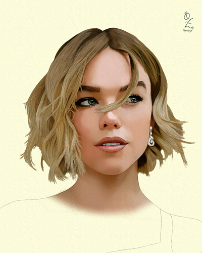 Milly Alcok Portrait Color Sketch art arte boceto color design dibujo digitalart drawing fanart illustration milly alcock ozgaleano painting portrait retrato sketch