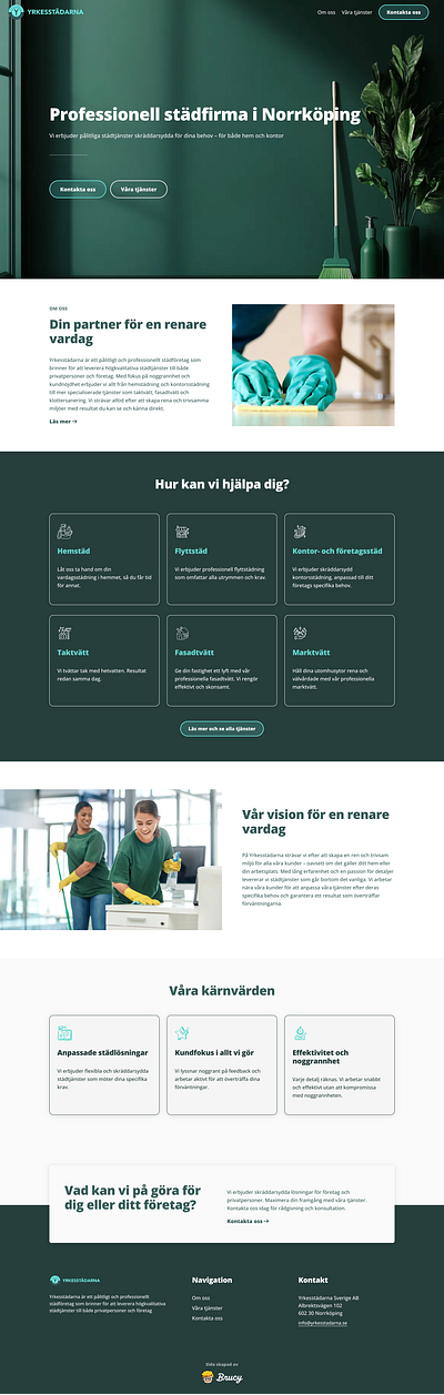 Built with Brucy: yrkesstadarna.se brucy design web design