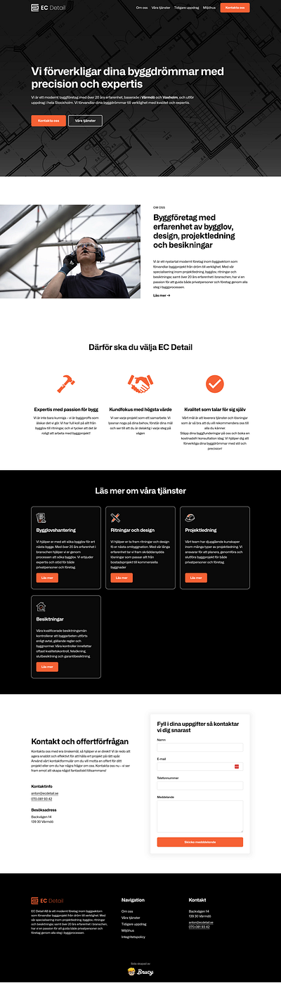 EC Detail - Consultant firm | Built with Brucy CMS brucy design graphic design landing page web cms web design
