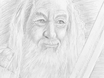 End? No the journey doesn't end here... gandalf hope illustration joy lord of the rings pencil sketch tolkien