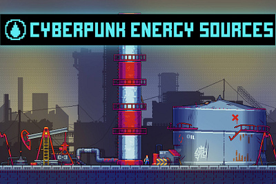 Energy Sources for Cyberpunk Pixel Platformers 2d art asset assets cyberpunk game game assets gamedev illustration indie indie game pack pixel pixelart pixelated rpg set