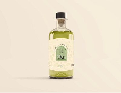 Olea Oil Bottle Mockup - label design branding design graphic design packaging