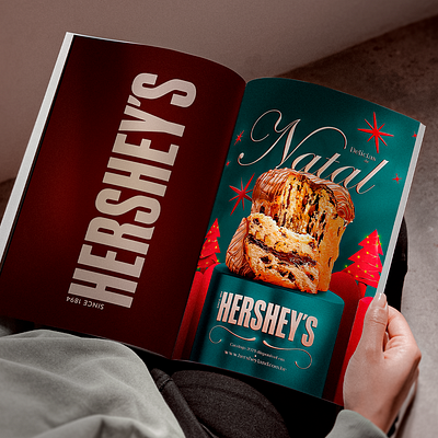 Delícias de Natal Hershey's branding campanha chocolate composição design designer graphic design hersheys identidade identidade visual illustration illustrator magazine manipulação de imagem marketing natal photografia photoshop publicidade typography