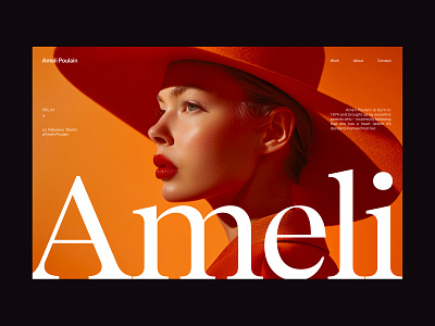 Ameli Website Concept actress ameli clean fashion graphic design luxury mj photo ui web website