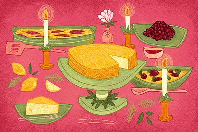 Editorial Illustration, Richmond Magazine digital illustration editorial illustration feast food illustration illustration magazine illustration traditions