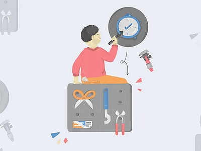 01 . Start of the process app character concept game illustration photoshop steps