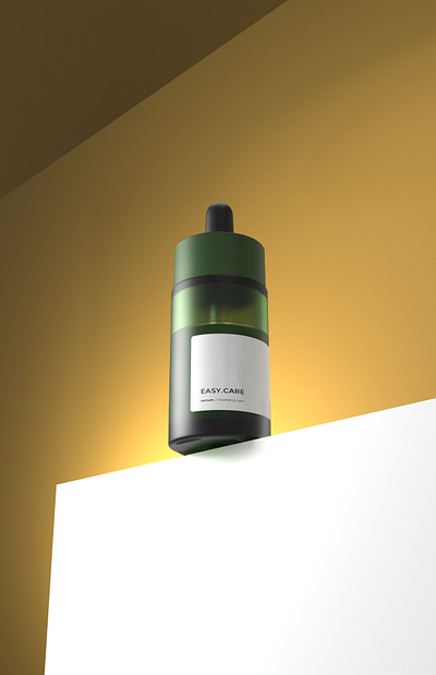 Easy care bottle 3d model and visualisation 3d bottle cgi cinema 4d corona render design eyedropper industial design marketing needs product visualisation rendering texturing