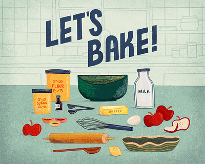 Editorial Illustration | Let's Bake digital illustration editorial illustration food illustration illustration