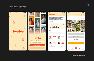 Twelve Mobile App Design animation app app design branding dailyui design interaction design mobile app mobile design prototype ui ui design uiux uiux design user interface ux ux design