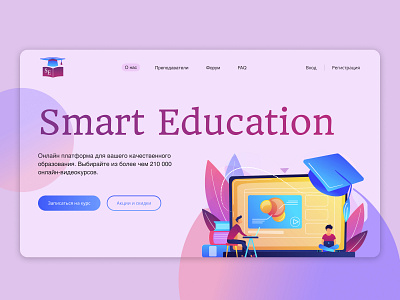 Design concept for an educational platform design education logo typography ui ux