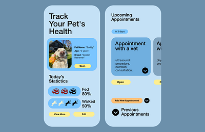 Pet Care App Mobile Design app mobile design pet reminder ui ux