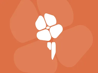 FLOWER ICON brand icon flat flower icon logo minimal modern simple icon