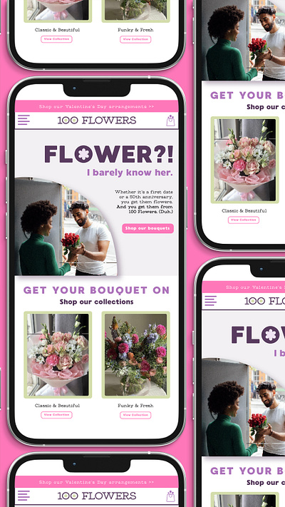 flower shop web design inspiration - mobile home page flower shop brand flower shop branding flower shop design flower shop logo flower shop web design flower shop website flower shop website design