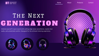 BT Spot Landing Page graphic design landingpage mordern ui