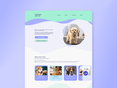 Pet refuge website adopt cat design dog pet refuge ui ux web website