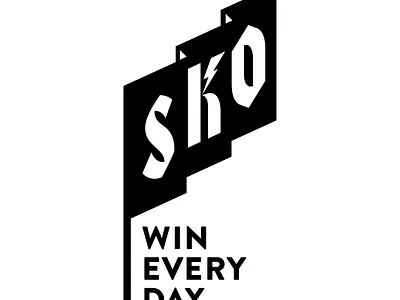 SKO 2025 branding design flag lightning logo qualtrics