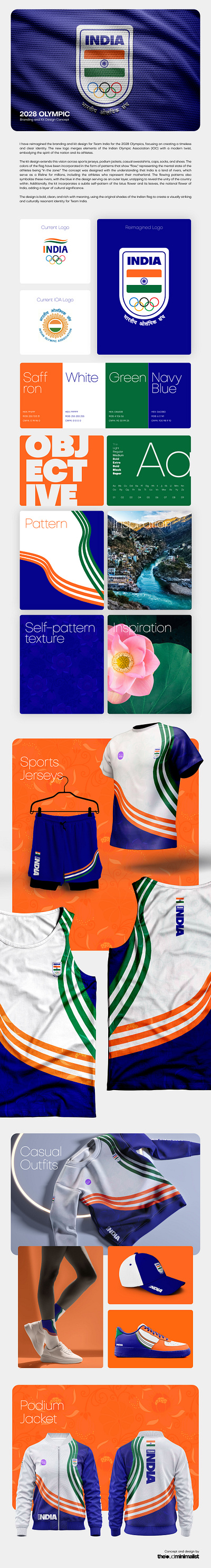 Team India - Olympics Kit Branding Concept brand identity branding graphic design jersey kit design logo olympics team india