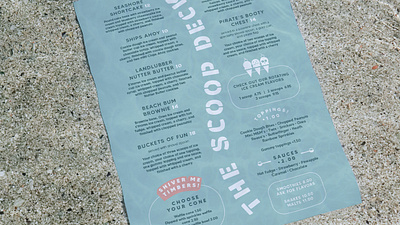 The Scoop Deck Menu branding graphic design