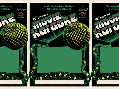 Event Poster: Movie Karaoke band merch band poster cannabis event branding event flyer event graphics event planning event poster event promo film poster gig flyer gig poster karaoke microphone movie movie poster poster design show graphic show poster show promo