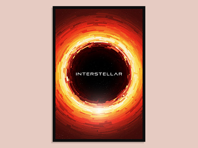 Interstellar. Black hole. Vector poster design abstract black hole design dynamic energy futuristic geometric graphic design gravity illustration interstellar minimal minimalistic poster quantum retro space vector