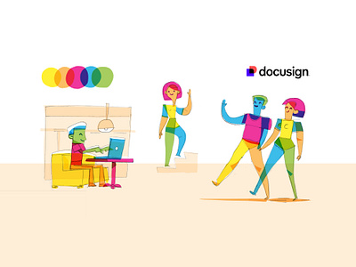 Docusign Illustrations branding illustration