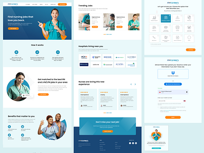 MyCarers Ai Platform for Nursing Job Automation Website Ui Ux. best freelance designer branding design freelance freelance designer freelancer illustration logo saas saas app ui ui ux uiux web design web development webflow webflow developer website website design website designer