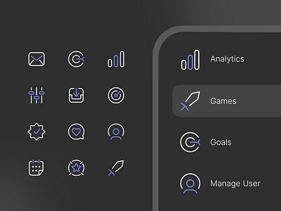 Navigation Icons dark mode figma icon icon set icons illustration light mode line icon minimal navigation simple ui ux