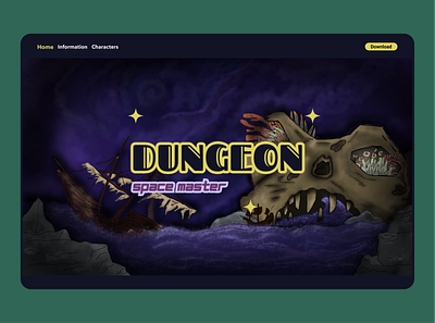 Dungeon 8bit art game game landingpage ui videogame unity game videogame web design videogame