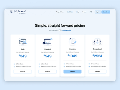 Clean pricing page design and development Webflow. Ai Platform clean design creative agency design freelance freelance agency illustration package packages desing package design pricing pricing design ui ux uiux web web designer web developer web expert web flow design agency webflow design website design