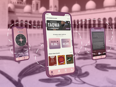 SKL 7th: DeenHub (UI Dhikr App) graphic design ui