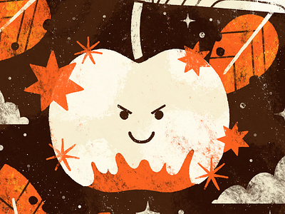 Day 12 Frights + Sweets ✨ apple autumn bad apple cute design digital digital illustration drawtober fall halloween halloween24 happy halloween illustration robin sheldon