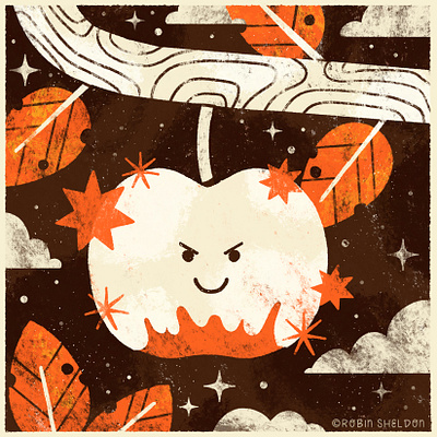 Day 12 Frights + Sweets ✨ apple autumn bad apple cute design digital digital illustration drawtober fall halloween halloween24 happy halloween illustration robin sheldon