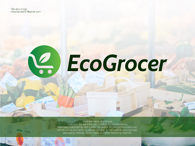 Grocery Shop Logo and Brand Identity Design branding design eco eco logo graphic design green logo grocery grocery logo leaf logo logo logo design modern logo nature nature logo shop cart logo shop logo